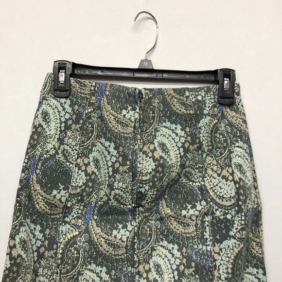 Free People Women Paisley Mini Skirt Size 4 Back Zip Cotton Blend B208 -2 - Picture 10 of 11